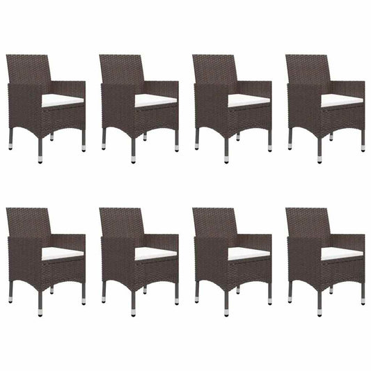 vidaXL Garden Dining Set | Brown | Solid acacia wood | Large | Durable