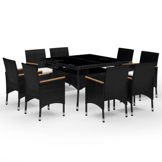 vidaXL Garden Dining Set | Black