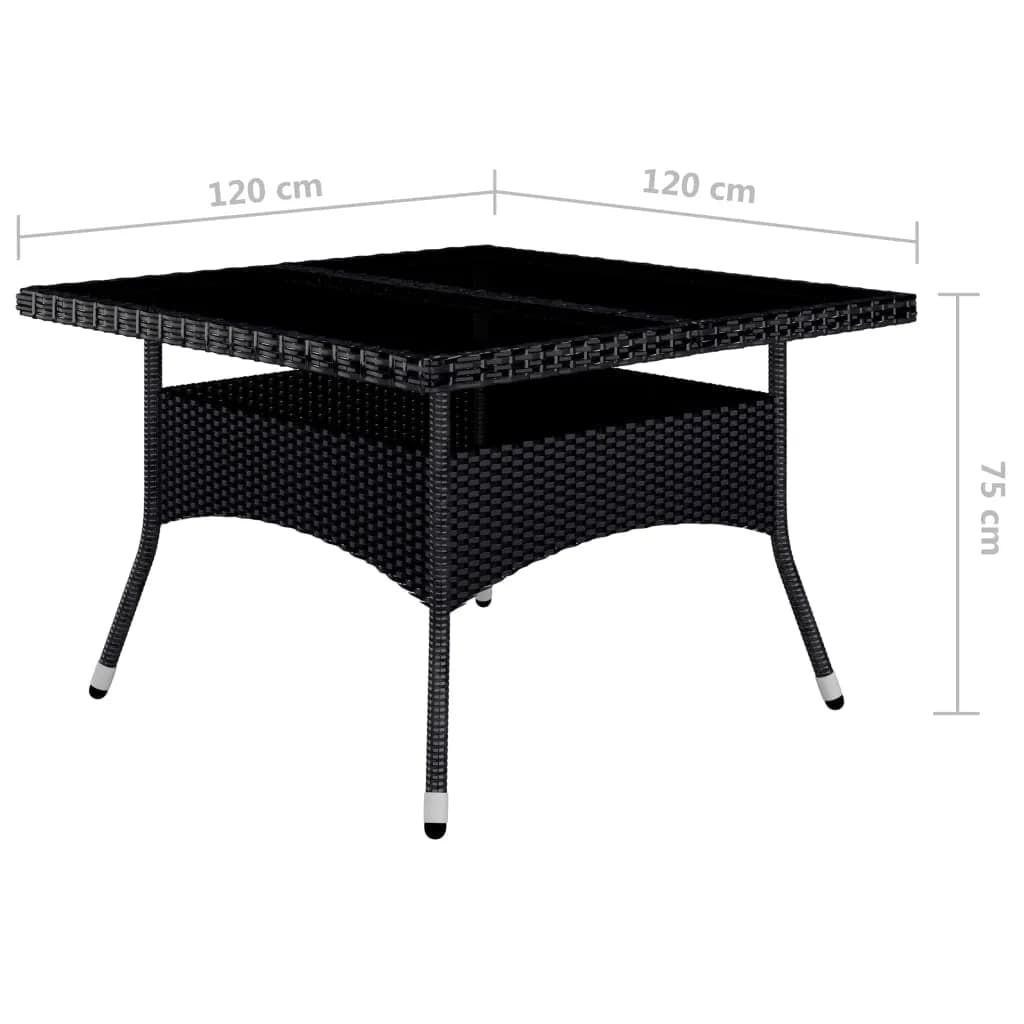 vidaXL Garden Dining Set | Black