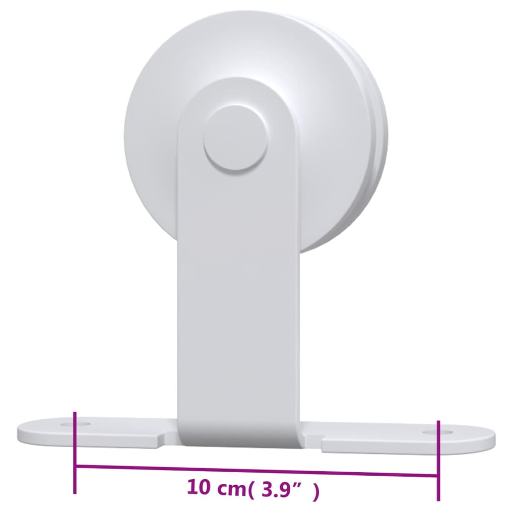 vidaXL Sliding Door Hardware Kit 200 cm Steel White