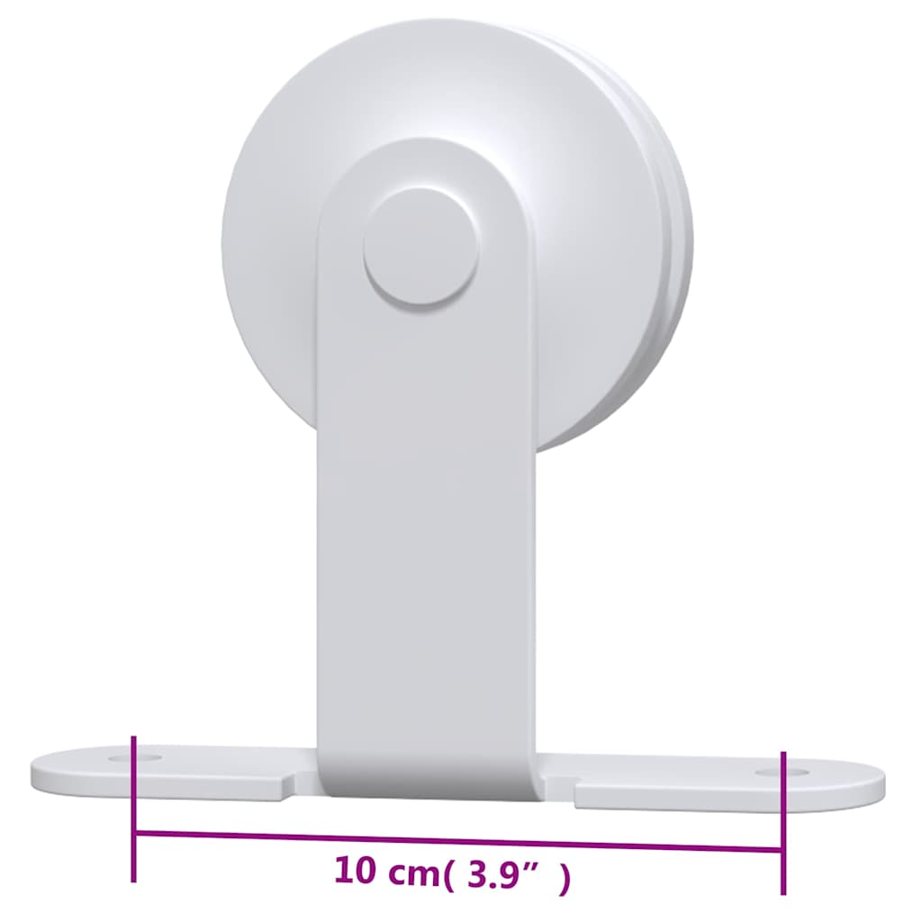 vidaXL Sliding Door Hardware Kit 200 cm Steel White
