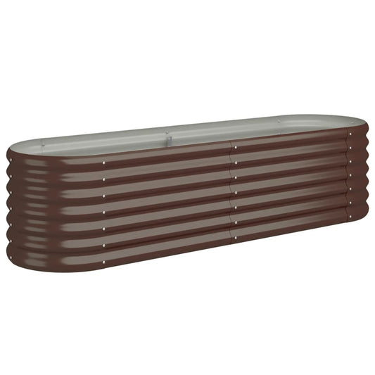 vidaXL Garden Raised Bed | Brown | Powder-coated steel | 152 cm x 40 cm x 36 cm