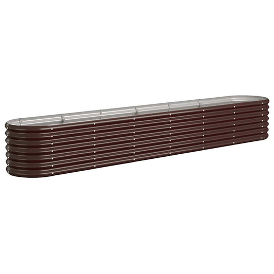 vidaXL Garden Raised Bed Galvanised Steel 260x40x36 cm Brown