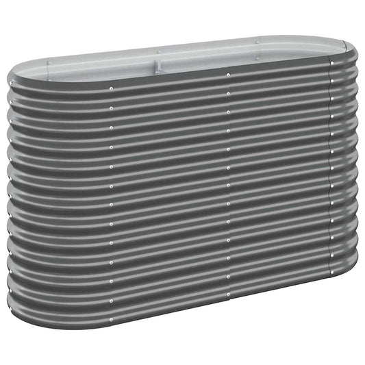 vidaXL Garden Raised Bed Galvanised Steel 114x40x68 cm Anthracite