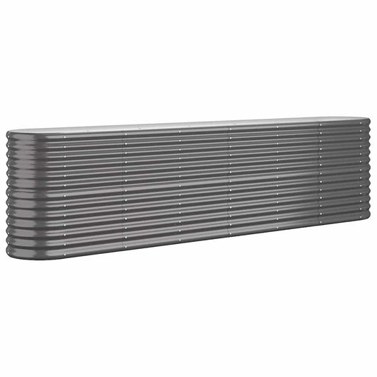 vidaXL Garden Raised Bed Galvanised Steel 260x40x68 cm Anthracite