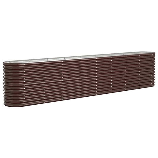 vidaXL Garden Raised Bed Galvanised Steel 332x40x68 cm Brown