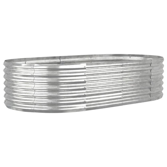 vidaXL Garden Raised Bed Galvanised Steel 152x80x36 cm Silver