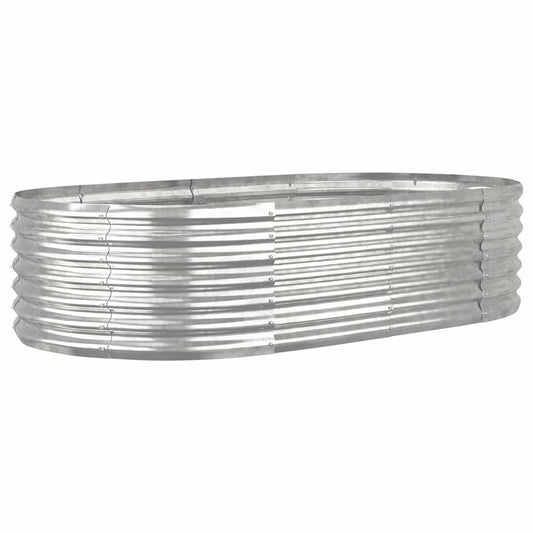 vidaXL Garden Raised Bed Galvanised Steel 152x80x36 cm Silver