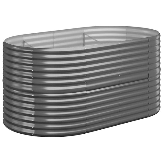 vidaXL Garden Raised Bed Galvanised Steel 152x80x68 cm Anthracite