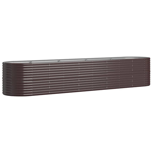 vidaXL Garden Raised Bed Galvanised Steel 368x80x68 cm Brown