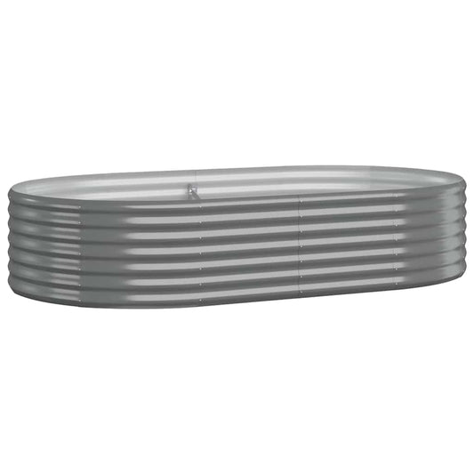 vidaXL Garden Raised Bed Galvanised Steel 175x100x36 cm Grey
