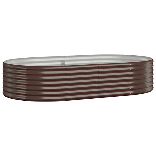 vidaXL Garden Raised Bed Galvanised Steel 175x100x36 cm Brown