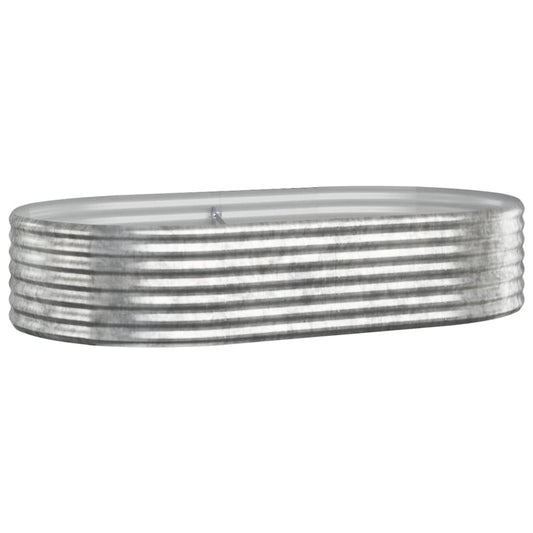 vidaXL Garden Raised Bed Galvanised Steel 175x100x36 cm Silver