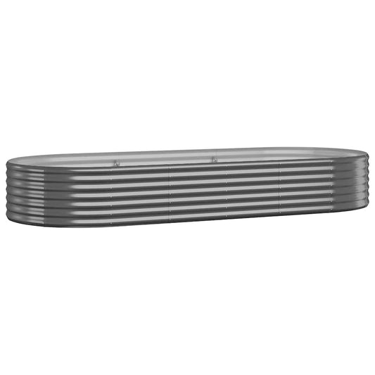 vidaXL Garden Raised Bed Galvanised Steel 249x100x36 cm Anthracite