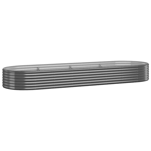 vidaXL Garden Raised Bed Galvanised Steel 322x100x36 cm Anthracite