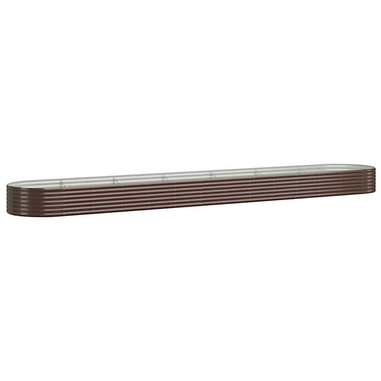vidaXL Garden Raised Bed Galvanised Steel 544x100x36 cm Brown