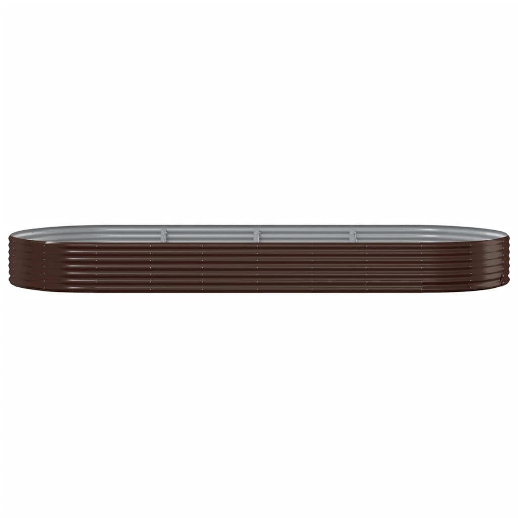 vidaXL Garden Raised Bed Galvanised Steel 373x140x36 cm Brown