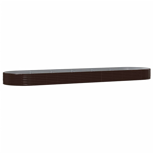 vidaXL Garden Raised Bed Galvanised Steel 523x140x36 cm Brown