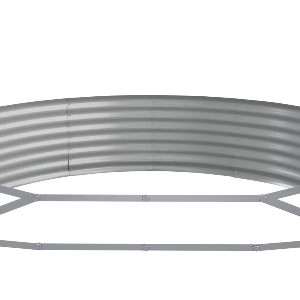 vidaXL Garden Raised Bed Galvanised Steel 523x140x36 cm Silver
