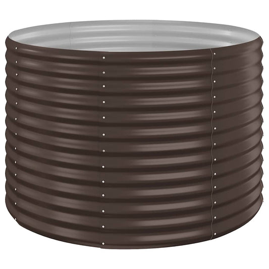 vidaXL Garden Raised Bed Galvanised Steel 100x100x68 cm Brown