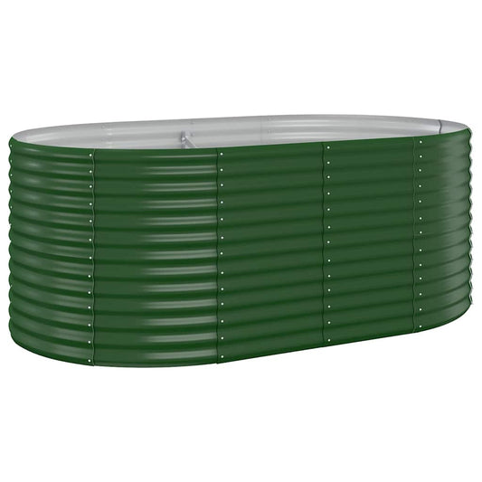 vidaXL Garden Raised Bed Galvanised Steel 175x100x68 cm Green
