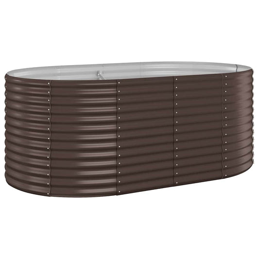 vidaXL Garden Raised Bed Galvanised Steel 175x100x68 cm Brown