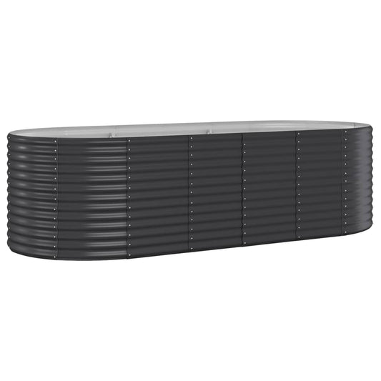 vidaXL Garden Raised Bed | Anthracite | Powder-coated steel