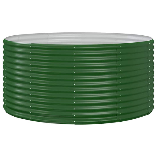 vidaXL Garden Raised Bed Green 140x140x68 cm Galvanised Steel