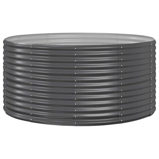 vidaXL Garden Raised Bed Anthracite 140x140x68 cm Galvanised Steel