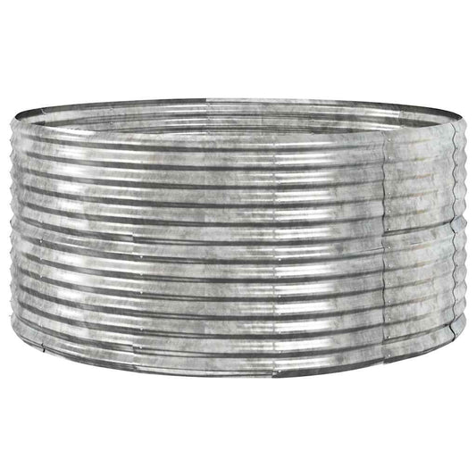 vidaXL Garden Raised Bed Silver 140x140x68 cm Galvanised Steel
