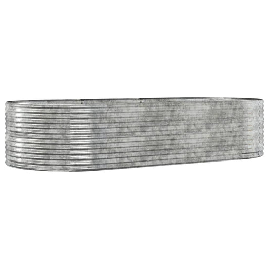 vidaXL Garden Raised Bed Silver 291x140x68 cm Galvanised Steel
