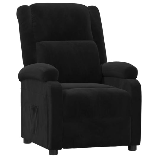 vidaXL Recliner Chair Black Velvet