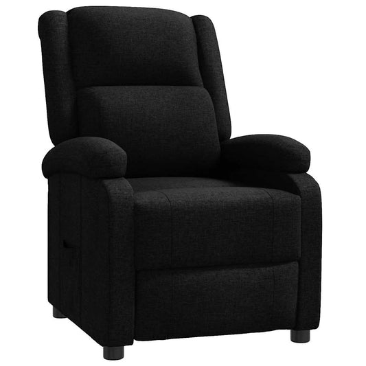 vidaXL Recliner Chair Black Fabric