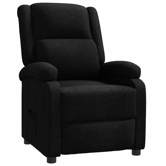 vidaXL Recliner Chair Black Fabric