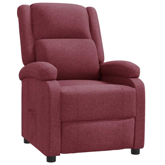 vidaXL Recliner Chair Wine Red Fabric