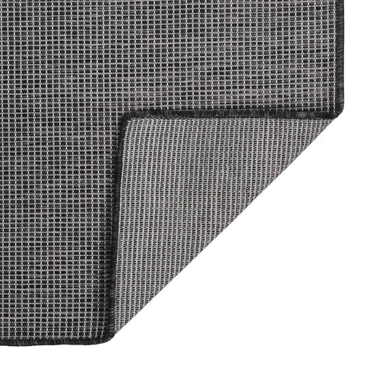 vidaXL Outdoor Flatweave Rug 200x280 cm Grey