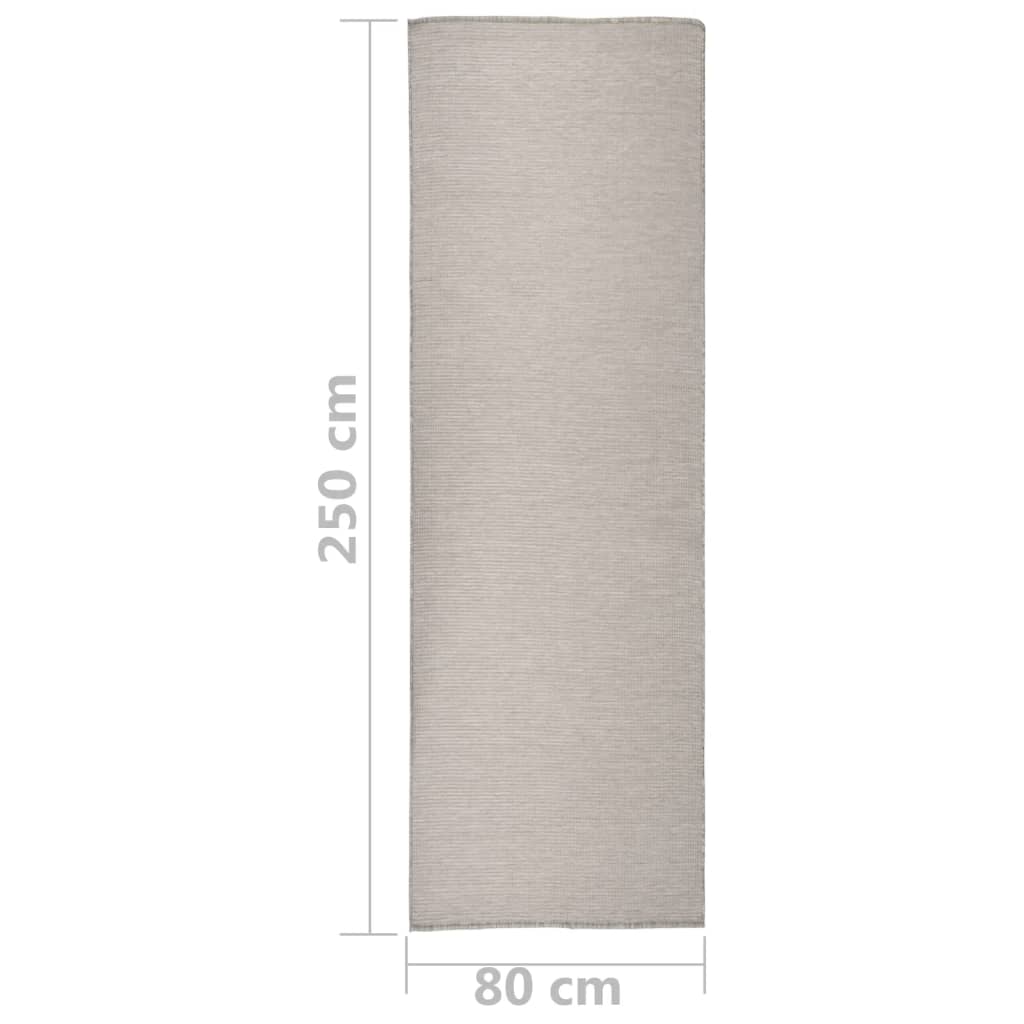 vidaXL Outdoor Rug | Taupe | 100% Polypropylene | 80 x 250 cm