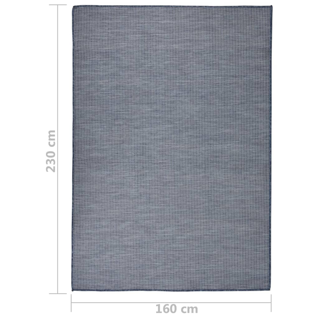 vidaXL Outdoor Flatweave Rug 160x230 cm Blue
