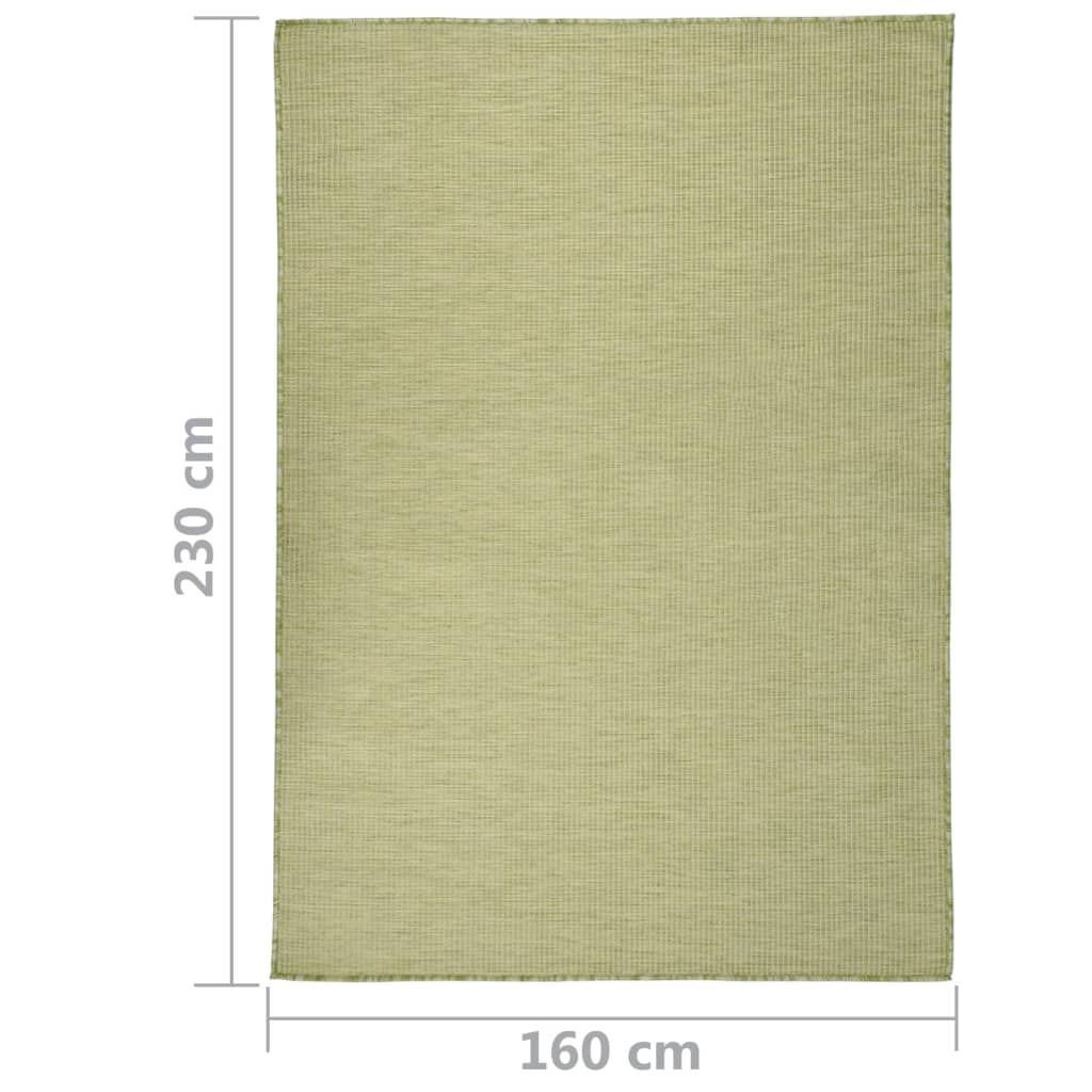vidaXL Outdoor Flatweave Rug 160x230 cm Green