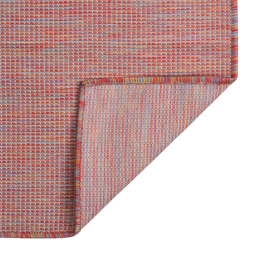 vidaXL Outdoor Flatweave Rug 140x200 cm Red