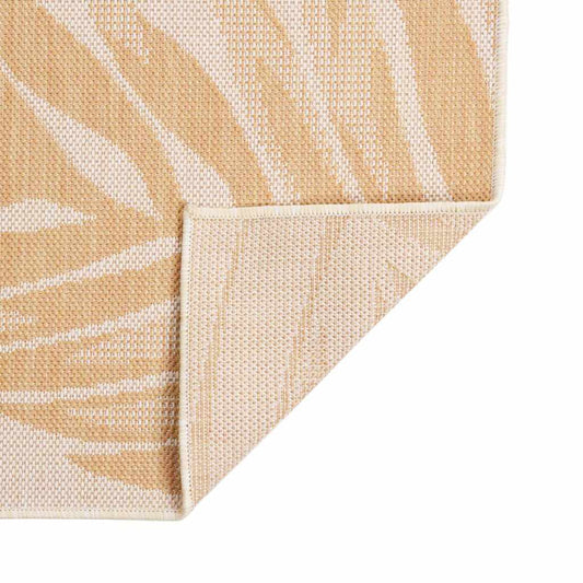 vidaXL Outdoor Flatweave Rug 80x250 cm Leaf Pattern