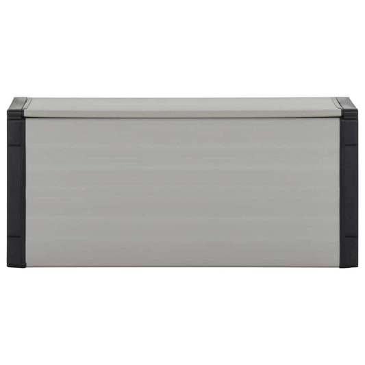 340988 vidaXL Garden Waste Basket Grey 85x34x40 cm