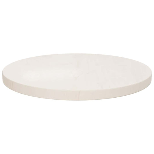 vidaXL Table Top White Ø40x2.5 cm Solid Wood Pine