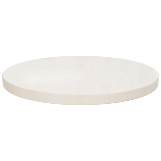 813652 vidaXL Table Top White Ø40x2,5 cm Solid Wood Pine