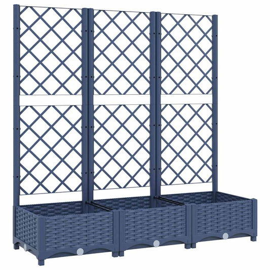 vidaXL Garden Planter | Blue Grey | Polypropylene | Large | Planters