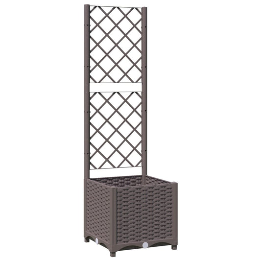 vidaXL Garden Planter | Brown | Polypropylene | 40x40x136 cm | Planters