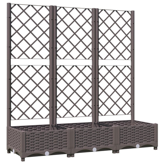 vidaXL Garden Planter | Brown | Polypropylene | Large | Rectangular | Minimalist