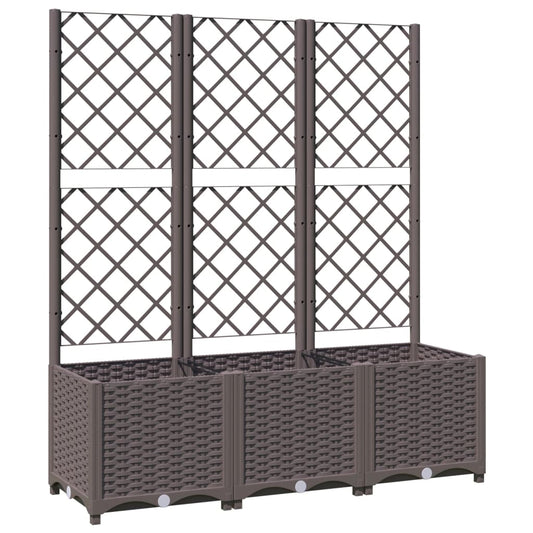 vidaXL Garden Planter | Brown | Polypropylene | 120x40x136 cm | Planters