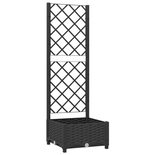 vidaXL Garden Planter | Black | Polypropylene | 40x40x121.5 cm | Planters