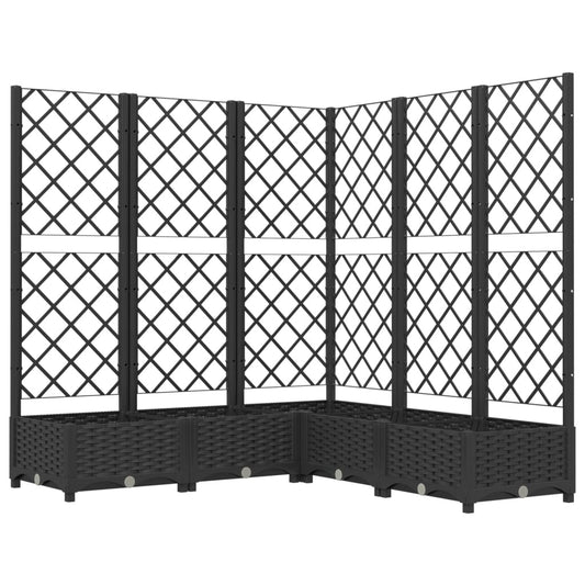 vidaXL Garden Planter | Black | Polypropylene | 120 x 120 x 121.5 cm | Planters